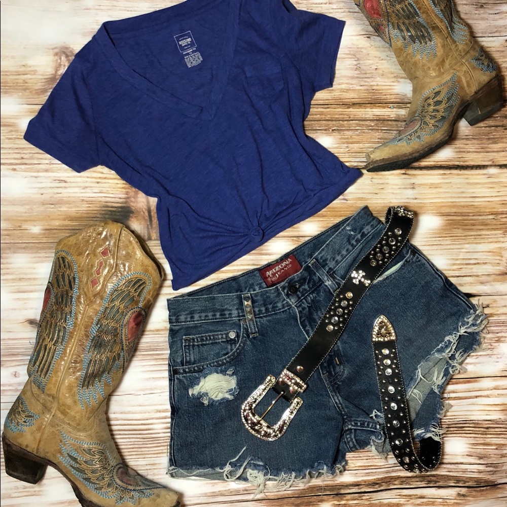 Distressed Arizona jean shorts